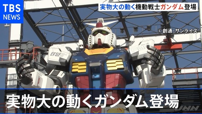 横浜の「動く実物大ガンダム」　バンナム関係会社が特別精算へ…負債総額32億6852万円