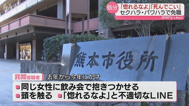 部下の女性に「俺に惚れるなよ」 男性には「死んでこい」やりたい放題の熊本市職員、懲戒免職