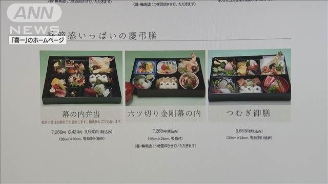 食中毒で営業停止中に弁当を販売か　食品衛生法違反で日本料理「喜一」の経営者ら3人逮捕