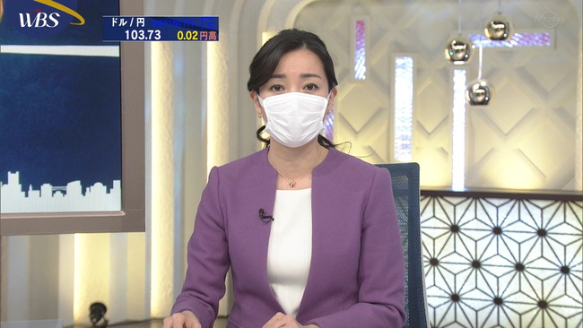 テレ東・大江麻理子キャスターらマスク着用 「緊急事態宣言受け決断」 テレ東・大江麻理子キャスターらマスク着用 「緊急事態宣言受け決断」
