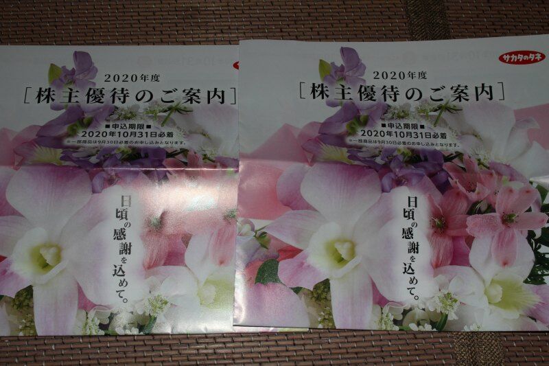サカタのタネの優待 到着 ゴマちゃんの初心者でもできる株主優待 マイ日記