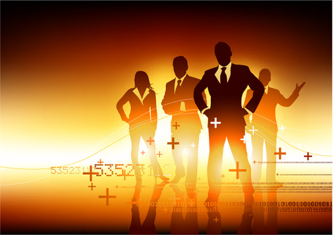 成功したビジネスマンをイメージした背景 beautiful successful people イラスト素材4