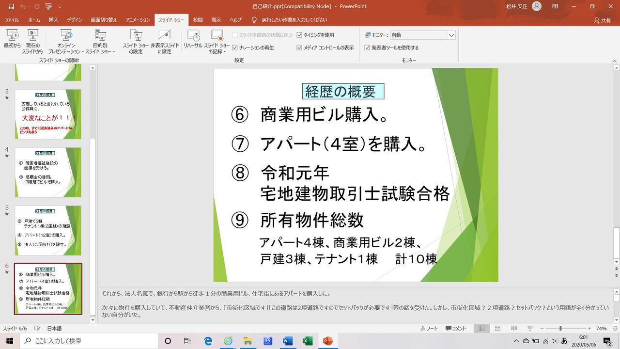 自己紹介をプレゼン 不動産賃貸経営のブログ