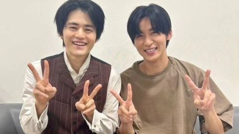 胸熱！SnowMan目黒蓮と鈴鹿央士の友情が感じられるダブルピース！