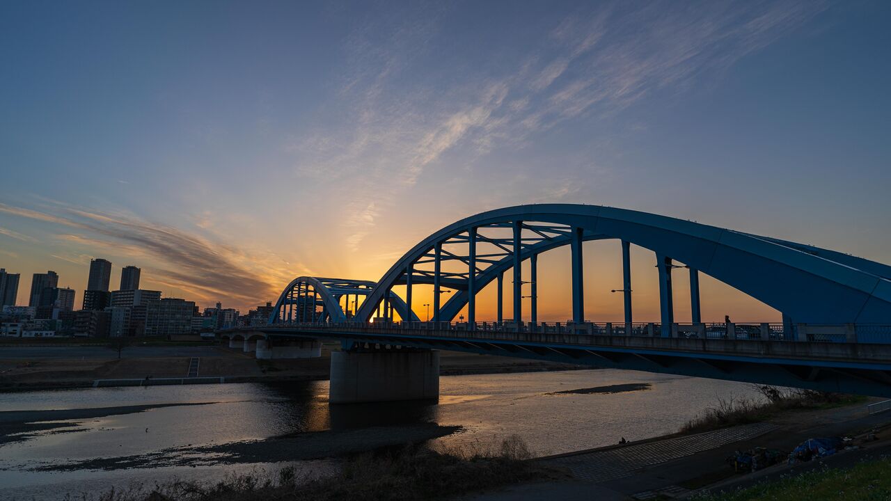 4k タイムラプス 丸子橋に落ちる夕日 Goodlife Goodscene 4k タイムラプス 丸子橋に落ちる夕日 Goodlife Goodscene