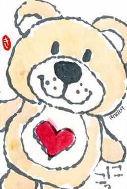 103109 絵手紙くま