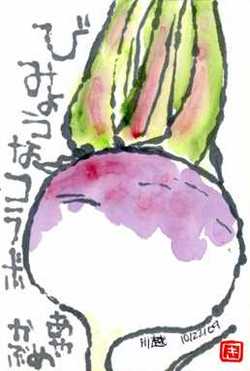 102909 絵手紙あやめかぶ