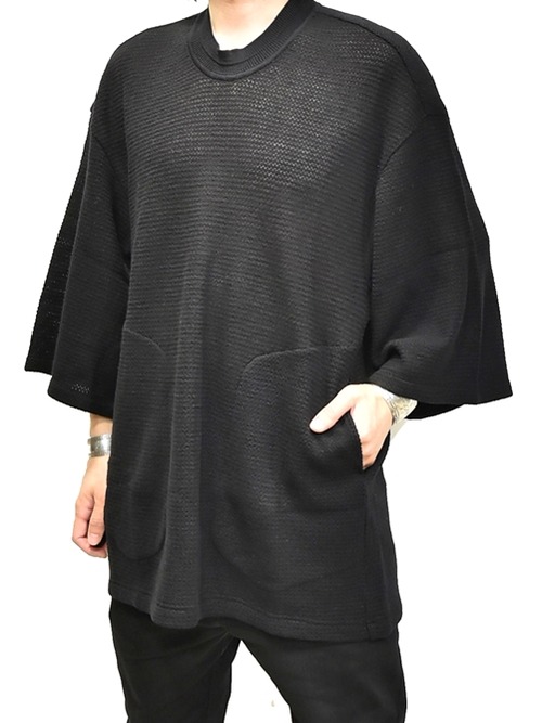 JULIUS SS Wool Pullover -BLACK-［727KNM5］ : GORDINI OFFICIAL [ 北