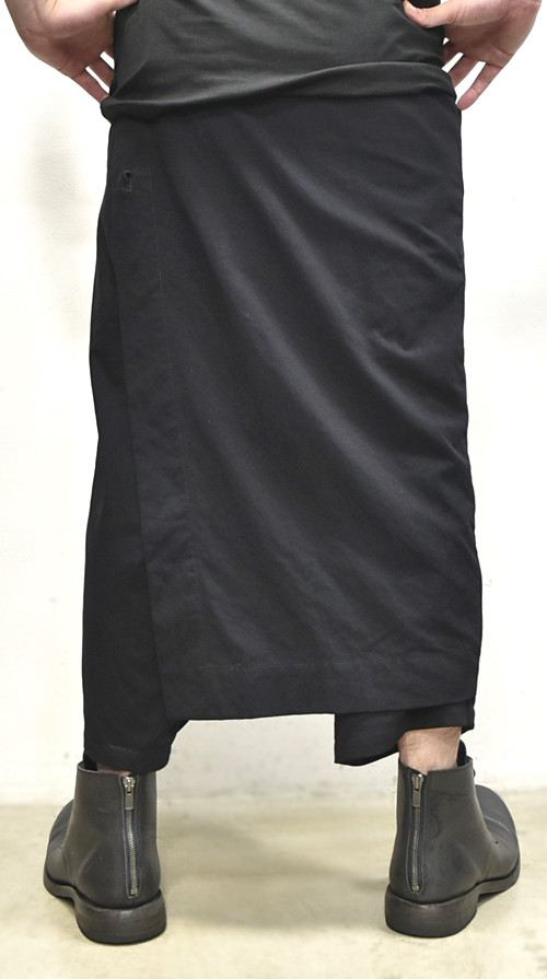 JULIUS wrap pants blk 通販 GORDINI004