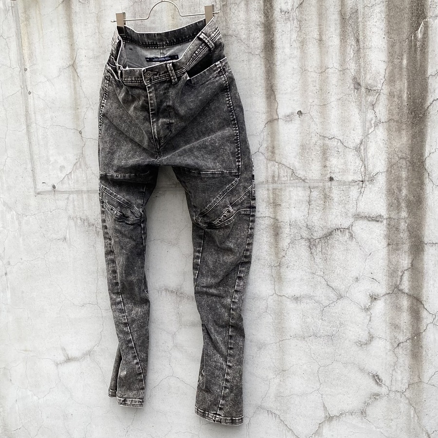 _JULIUS 857PAM3 DENIM RIDERS PANTS -ACID GRAY- : GORDINI _JULIUS 857PAM3 DENIM RIDERS PANTS -ACID GRAY- : GORDINI