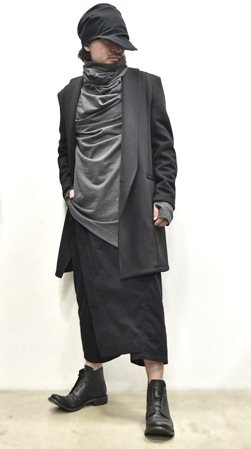 JULIUS wrap pants blk 通販 GORDINI010