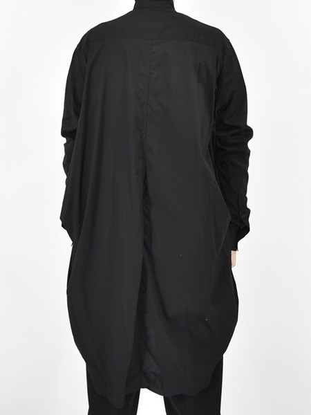 JULIUS[ユリウス]Side Shirring Shirts -BLACK- サイドシャーリング
