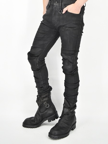 JULIUS[ユリウス] / ARCED SKINNY PANTS -BLACK- アークドスキニー