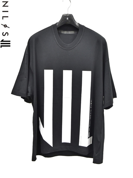 NILøS[ニルズ] 家紋 PRINT T-SHIRT -BK×WH- 780CPM3 / GORDINI