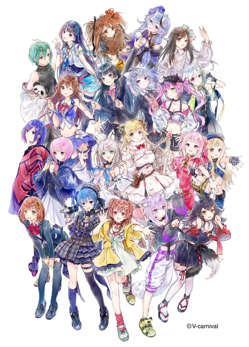 有名イラストレーター 岸田メルが描いた21人のvtuberがこちら Vtuber速報 バーチャルyoutuberまとめ
