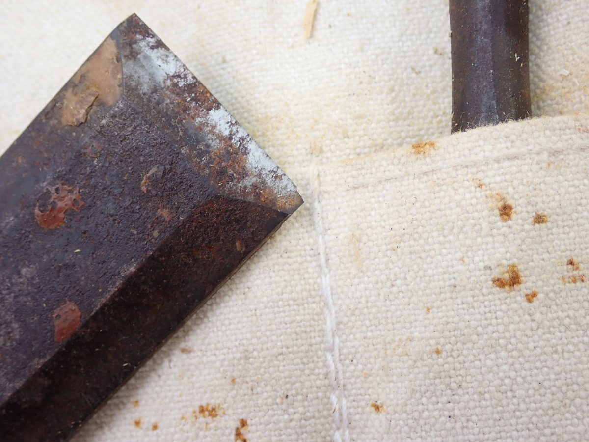 鑿/大工道具/８本/セット/正光/黒檀？/カ240410