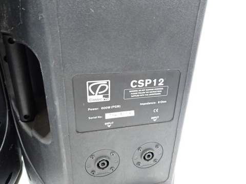 PRO CLASSIC CSP12 クラシックプロ ( ) PAセット : PAスピーカーペア