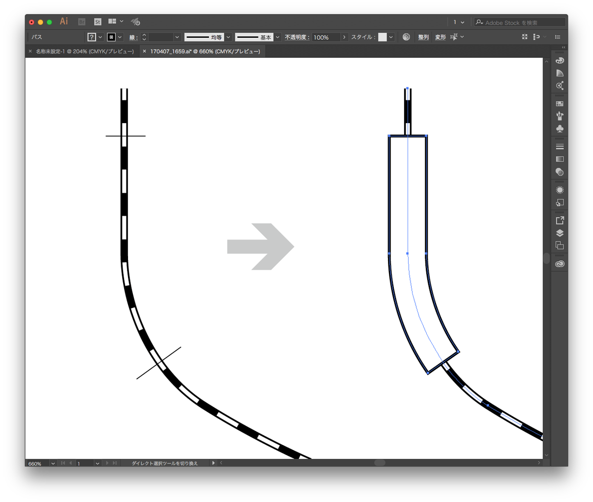 線路と線の交点から1秒で駅をつくるスクリプト Illustrator Scripting Gorolib Design はやさはちから