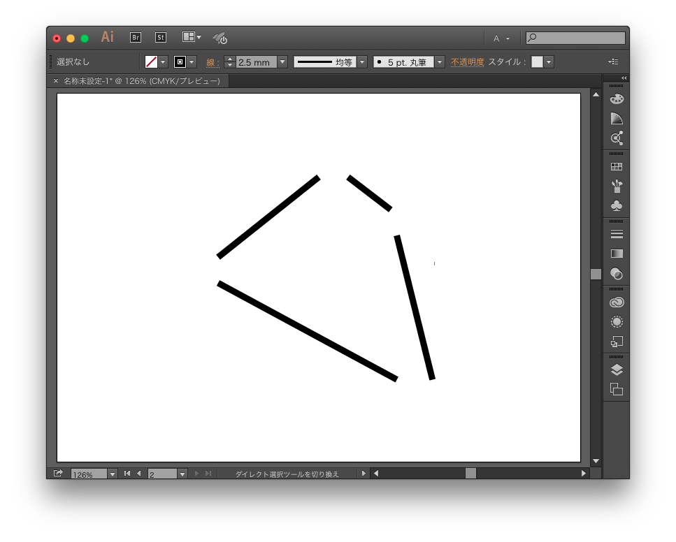 四角形を1辺づつのバラバラのパスにサクッと分解する方法 Illustrator Gorolib Design はやさはちから