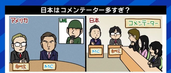 アメリカ「日本の報道番組、謎の人間多すぎwywywywywywywywyw」