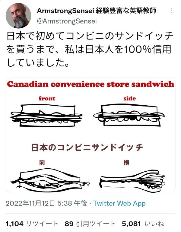 外国人さん、日本のサンドウィッチにブチ切れｗｗｗｗｗｗｗｗｗｗｗｗｗｗｗｗｗｗ