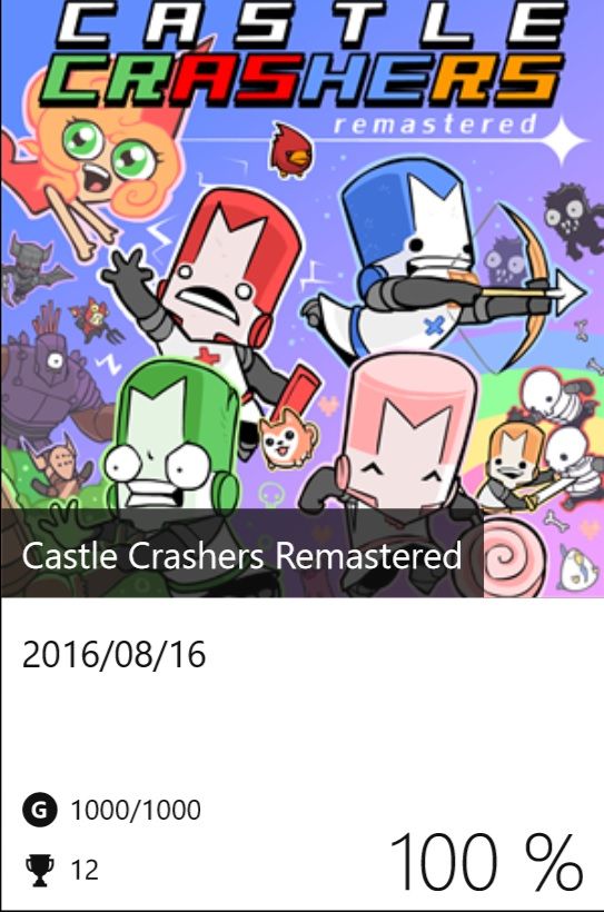 Castle Crashers Remastered 実績コンプッ Gotochinが実績コンプしたらしい