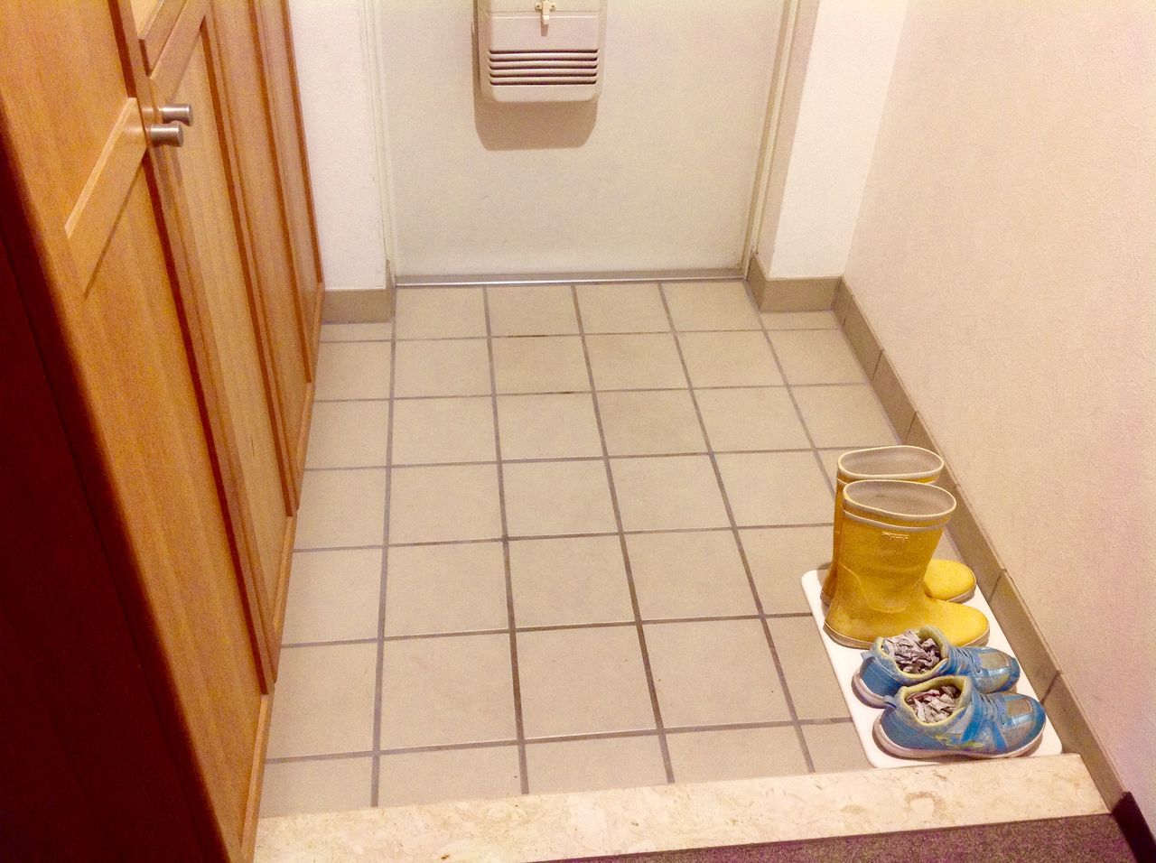 玄関に珪藻土バスマットを置いてみた しまう かざる