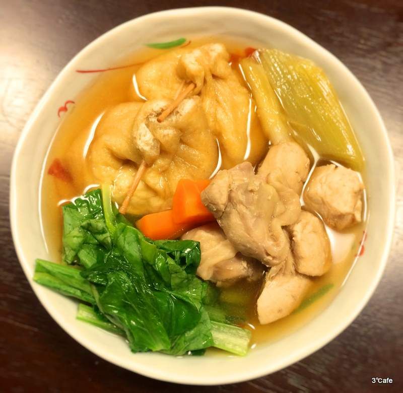 出汁が染みてる 餅きんちゃくと鶏肉の煮物は油揚げがポイント 3 Afe