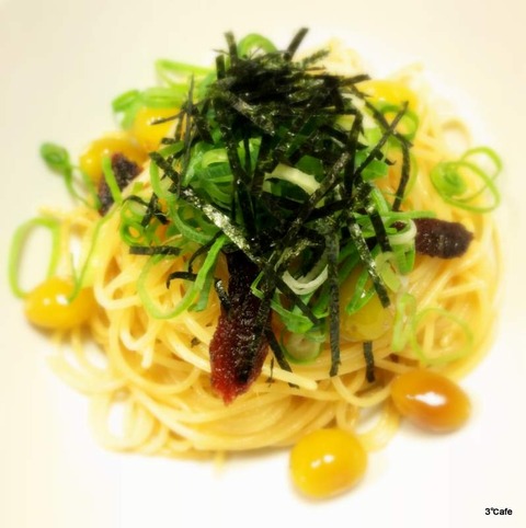 アンチョビ銀杏パスタ (2)