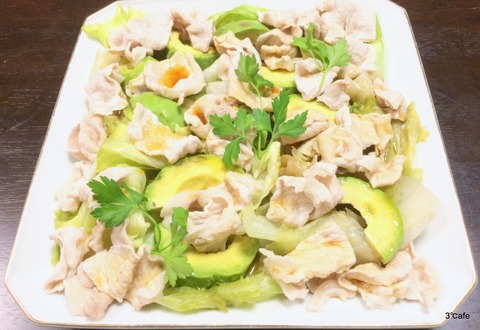 アボカドと豚しゃぶのサラダ