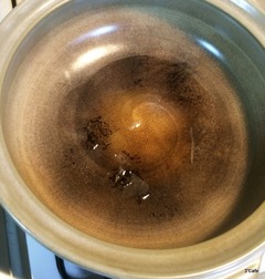 ごま油を熱する