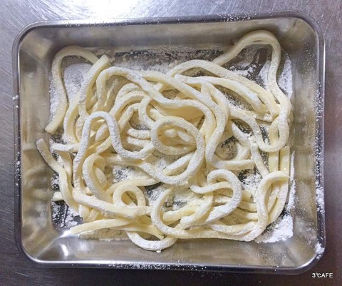 うどんをほぐす