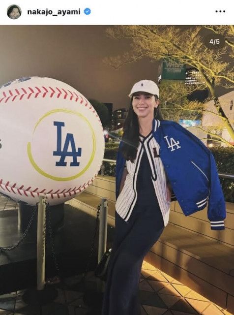 【芸能】中条あやみ、東京ドームでのMLB開幕戦を満喫！ビールとドジャースコーデの楽しいひととき