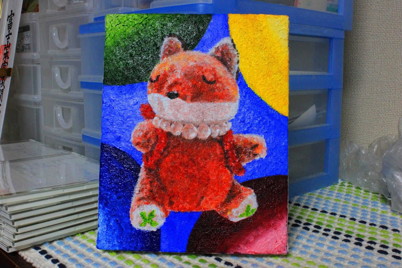 絵画 ひつじのぬいぐるみ5 油絵 - メルカリ