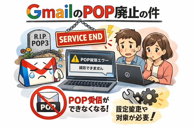 ��Gmail��POP�ѻߤη�פΥ��᡼��
