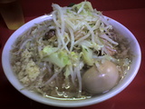 ぶた5枚入り 小ラーメン 麺硬め ヤサイニンニクカラメ + 味玉 ぶた5枚入り 小ラーメン 麺硬め ヤサイニンニクカラメ + 味玉