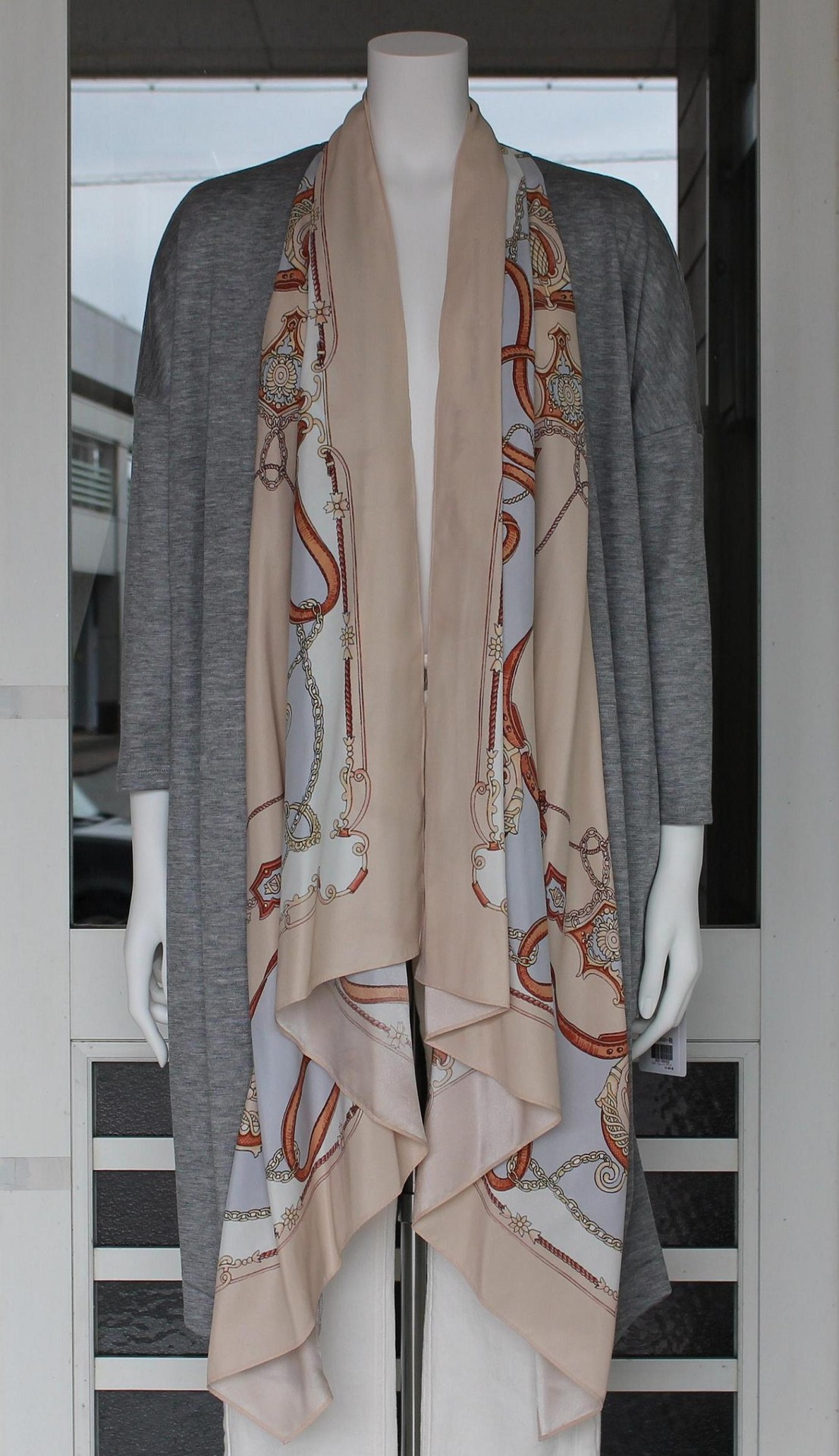 Diagram スカーフプリントロングカーディガン : G R E A T 