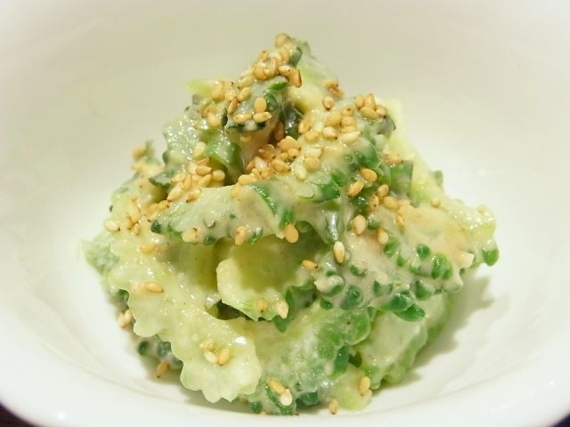 R0051007_ゴーヤの胡麻マヨ和え_20120706