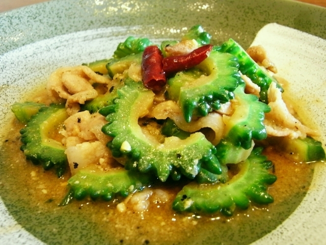 R0019929_豚肉とゴーヤの辛味噌炒め_20090808