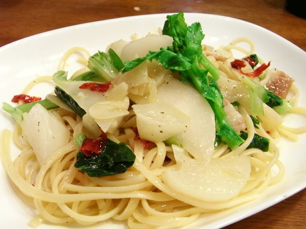 R0023503_かぶと花芽のパスタ_20100307