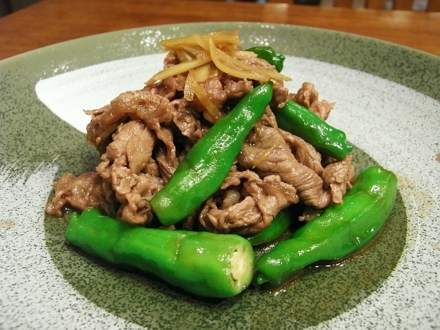 R0020113_牛肉とシシトウの生姜醤油炒め_20090815