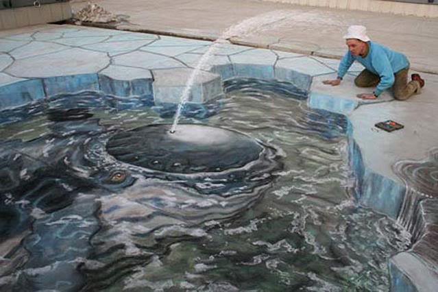 グレートライフ 地面が割れて出現する 氷の世界 てっあれ これ絵じゃん 地面に描かれたトリックアートがスゴすぎる グレートライフ 地面が割れて出現する 氷の世界 てっあれ これ絵じゃん 地面に描かれたトリックアートがスゴすぎる