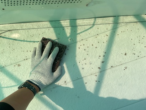 サビ発生個所のケレン