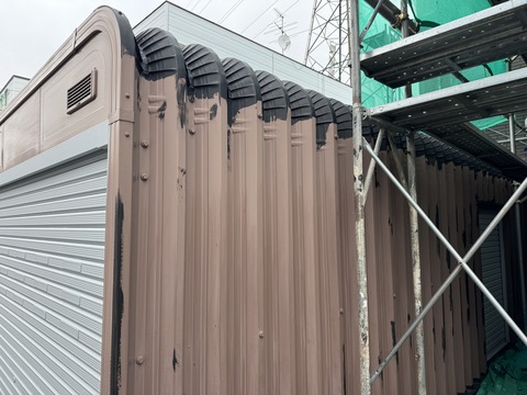 カスケードガレージ研磨後のサビ止め