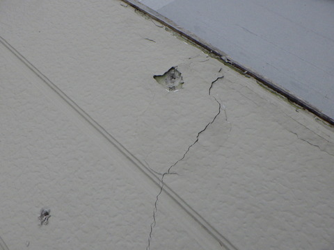 釘頭から劣化が進行しやすい