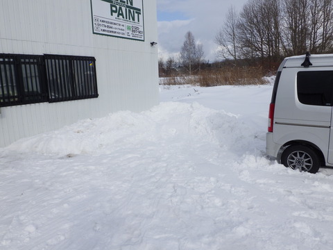 雪も積もりました