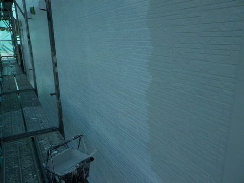 上塗り作業