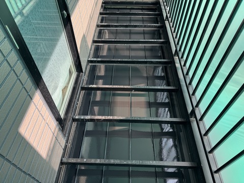 バルコニーすのこ撤去後の塗装