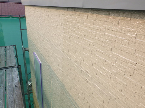 右半分がシーラー塗装済み