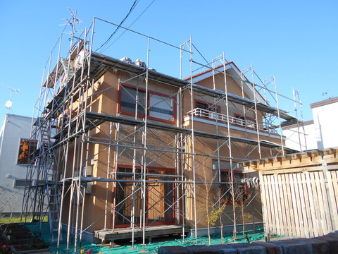 足場仮設完了